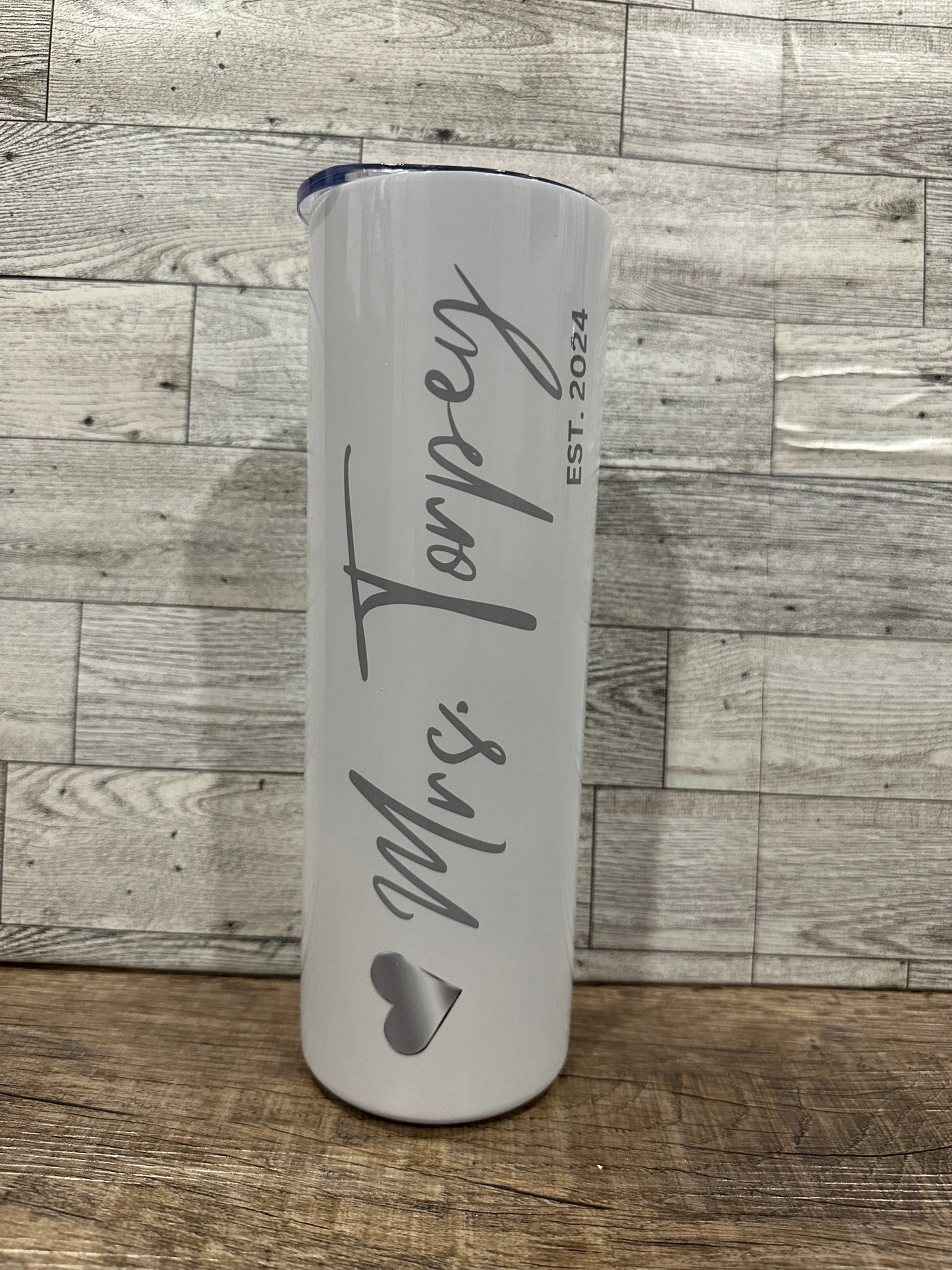 Custom tumbler for Bride or Groom