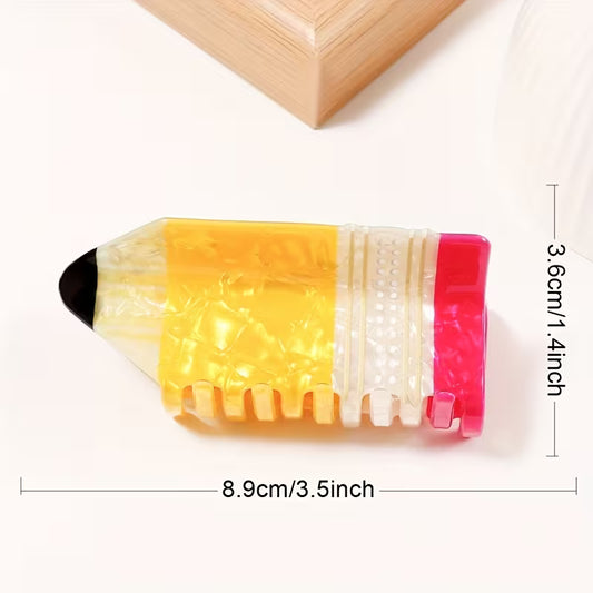 1 piece 3.5" pencil hair clip