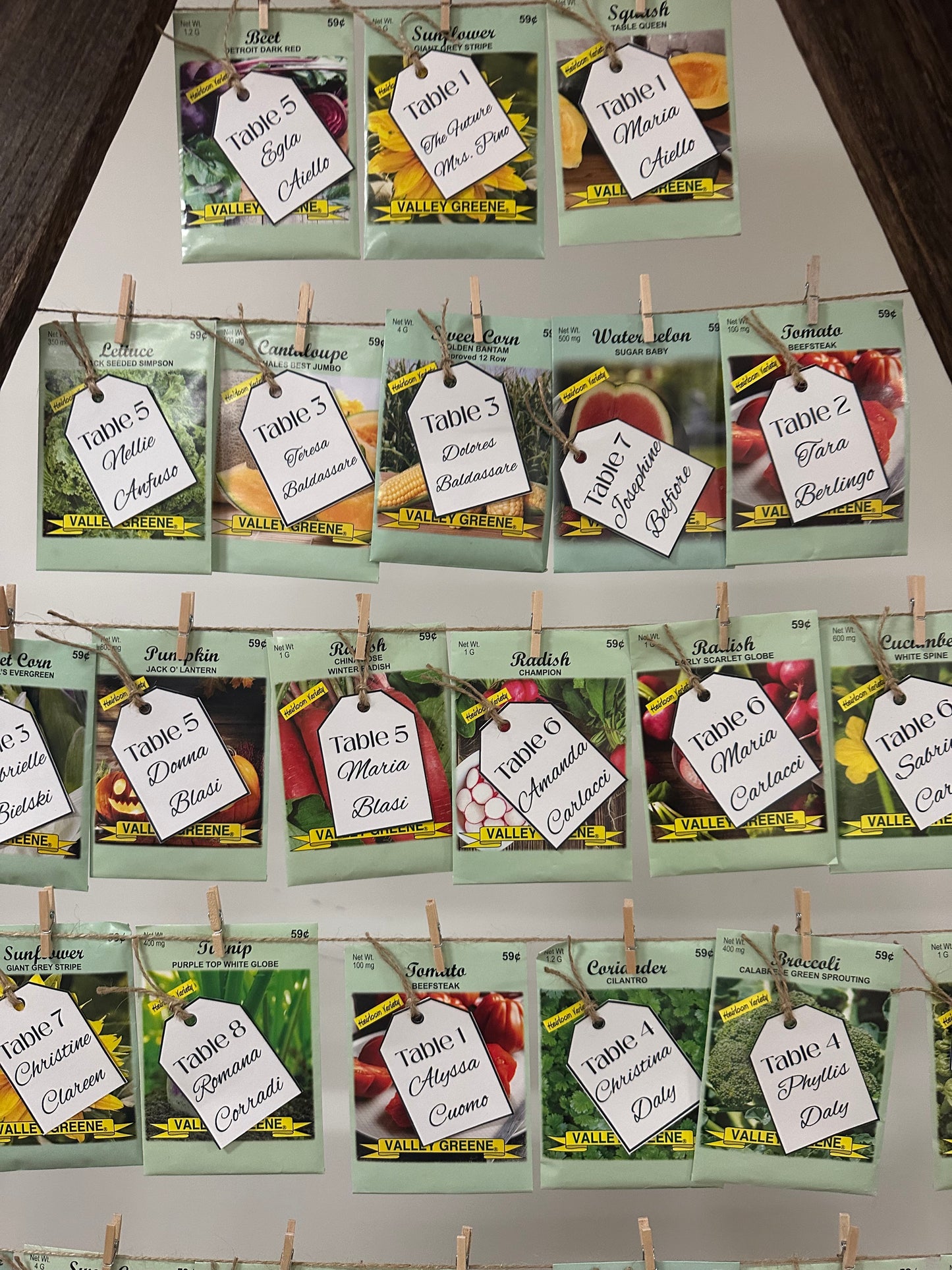 Please Be Seeded -Seating chart