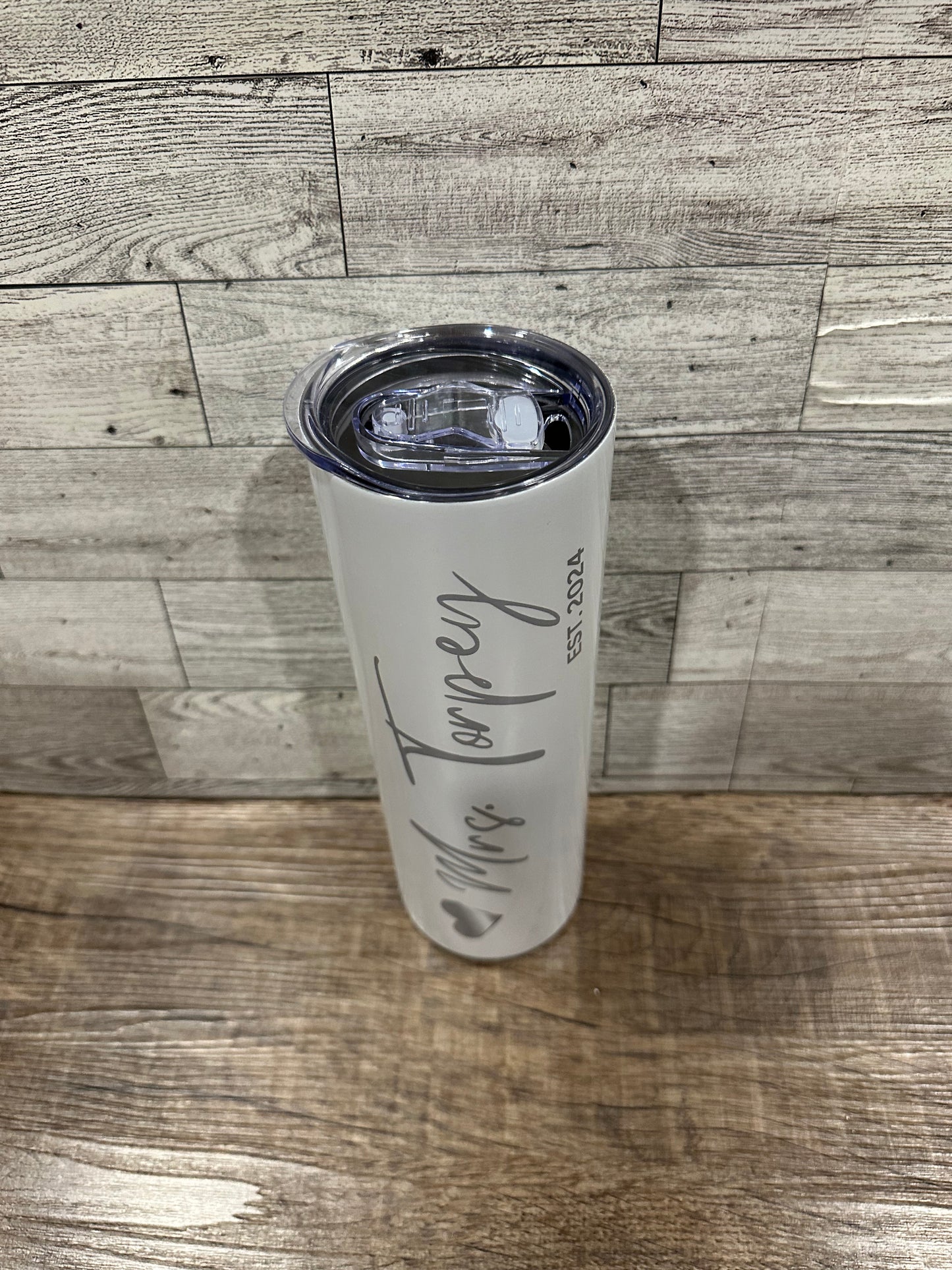 Custom tumbler for Bride or Groom